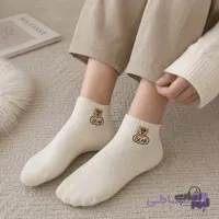 جوراب دخترانه کوتاه مچی فانتزی ساده کد 660