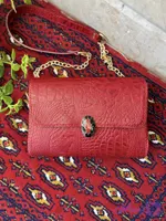 کیف دوشی مجلسی زنانه جنس چرم طبیعی دستساز