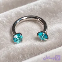 پیرسینگ اسمایل نعل اسبی آبی