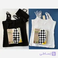 تاپ نخی بندی اسمارا esmara سایزبندی 36 و 38 و 40 و 42 و 44 و 46 و 48 و 50 سفید و مشکی