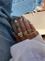 انگشتر زنانه پاپیون رنگ رز گلد