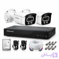 پکیج ۲ دوربین مداربسته هایسنس ۲ مگاپیکسل همراه دستگاه XVR و هارد ۵۰۰ گیگابایت