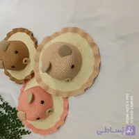 کلاه پاپیونی دخترانه گرد مخصوص روزهای گرم تابستان