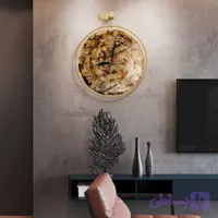 ساعت دیواری سرامیکی دست‌ساز نارسیس، تک‌نسخه با رنگ منحصربه‌فرد انتزاعی – N7.clock