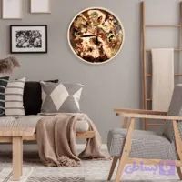 ساعت دیواری سرامیکی دست‌ساز نارسیس، تک‌نسخه با رنگ منحصربه‌فرد انتزاعی – N4.clock