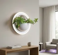 چراغ دیواری Kh0727 بهمراه گل مصنوعی