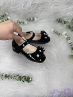 کفش دخترونه عروسکی ورنی چسبی کد ۲۲۶