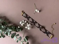 دستبند زنانه میوکی مدل پوست ماری مسی