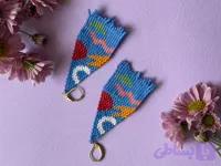 گوشواره زنانه میوکی مدل باهاوس آبی