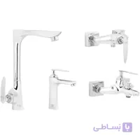 ست شیرآلات آئس مدل برگ(کروم،سفید طلایی،مشکی طلایی،کروم طلایی،کروم مات) گارانتی 7سال و زیر قیمت بازار
