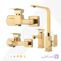 ست شیرآلات آئس مدل فلت رز(کروم،مشکی کروم،مشکی،سفید طلایی،مشکی طلایی،کروم مات) گارانتی 7سال و زیر قیمت بازار