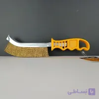 سیم برس و چتکه مسی دسته پلاستیکی مخصوص ظریف کاری - برند اصلیHotecheهوتچ(410101)