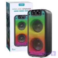 اسپیکر بلوتوثی قابل حمل GTS-1871 شارژی با رادیو FM، USB و نورپردازی LED