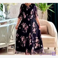 پیراهن حریر مجلسی پلیسه ترک
