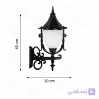 چراغ کلاسیک ویلایی دیواری رز کوچک مدل سلطنتی کوچک کد AM108