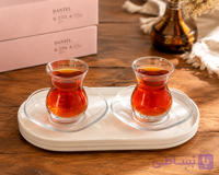 فنجان و نعلبکی 12 پارچه پاشاباغچه مدل DANTEL | سرویس چای‌خوری شیشه‌ای ساخت ترکیه