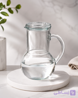 پارچ شب شیشه‌ای پاشاباغچه مدل Oasis  | پارچ آب با لیوان درب‌دار ساخت ترکیه