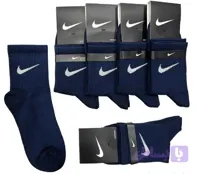 جوراب نیم ساق اسپرت نایک NIKE جنس پنبه – فری سایز 36 تا 42 رنگ سرمه ای
