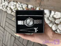 ست ساعت و دستبند استیل