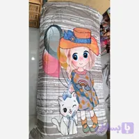 روتختی دخترانه دختر و گربه یک نفره مخمل ترک