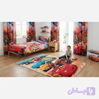 ست فرش ماشینی و روتختی مخمل و پرده پسرانه مک کوئین2