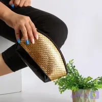 کیف آرایشی دوتکه حصیری