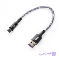 کابل شارژ کنفی تایپ C فست وابی مدل CA30 طول 25 سانتی متر