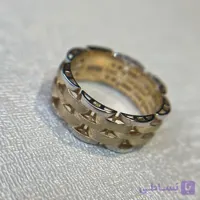 انگشتر طلا 18 عیار رولکس دورنگ وزن 2.910 گرم اجرت ساخت ۱۴ درصد کد GD01 000267