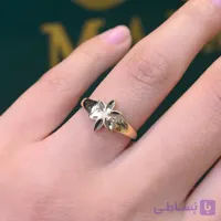 انگشتر طلا 18 عیار درخت زندگی وزن 1.290 گرم اجرت ساخت ۶ درصد کد GD01 000124