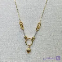 گردنبند طلا 18 عیار مینیمال حلقه و قلب صدفی تجرت ساخت ۱۴ درصد وزن 1.900 گرم کد GD01 000263