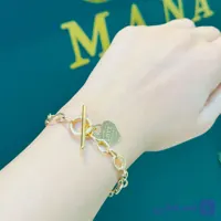 دستبند طلا 18 عیار زنجیری تیفانی تجرت ساخت ۱۶ درصد وزن 4.830 گرم کد GD01 000259