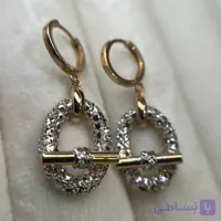 گوشواره طلا 18 عیار هرمس وزن 3.820 گرم اجرت ساخت ۱۳ درصد کد GD01 000257