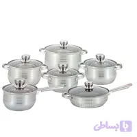 سرویس قابلمه 16 پارچه استیل کرکماز حک شده