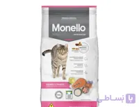 غذا خشک گربه بالغ مونلو با طعم ماهی سالمون و مرغ ۱۵ کیلویی