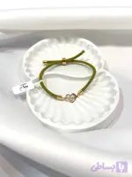 دستبند طلا مدل دو قلب بند مارشال