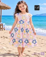 پیراهن ساحلی دخترانه ایسا (سایز5الی12سال)