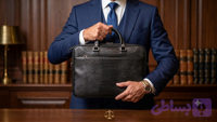 کیف لپتاپی اداری چرم طبیعی گاوی کیف وکالتی( اداری ) دو طرف جیب