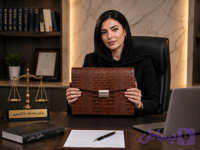 کیف وکالتی( فولدر ) چرم اداری کلاسوری قفل رمزدار چرم گاوی روکو قهوه‌ای