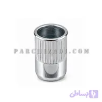 مهره پرچی استیل گرد سر خزینه (بدون لبه) ته بسته سایز M10