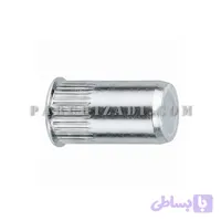 مهره پرچی استیل گرد سر خزینه (بدون لبه) ته بسته سایز M6