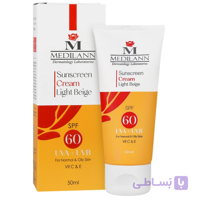 کرم ضد آفتاب رنگی فاقد چربی SPF60 مدیلن