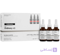 پک سرم مراقبت پوست اوردینری X3 | نیاسینامید، هیالورونیک اسید و سرم کافئین 3×30 میلی لیتر