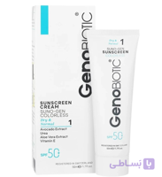 کرم ضد آفتاب ژنوبایوتیک SPF50 بژ روشن پوست خشک و نرمال 50 میلی‌لیتر | Suno-Gen Light Beige