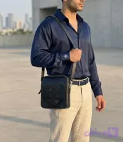 کیف دوشی چرم کد ۱۴۹ حکاکی جغد چرم گابای