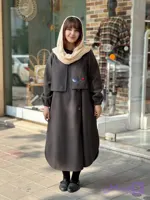 پالتو شالی روناک قهوه ای تیره
