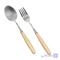 سرویس قاشق مجموعه 6 عددی مدل دسته چوبی