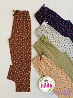 شلوار نخ پنبه گل یاس 🌿