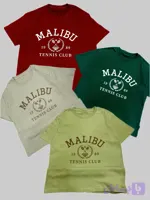 تیشرت تک پسرانه نخ پنبه طرح Malibu سایز ۶۰و۶۵ قیمت ۵۹۸ تومن