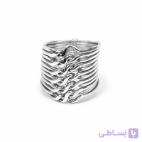 انگشتر نقره زنانه وارداتی با فرم مواج و ساخت آنتیک مدرن وارداتی تک نسخه مخصوص خاص پسندان