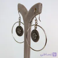 گوشواره نقره زنانه حلقه‌ای با آویز مارپیچ – دست‌ساز و خاص وارداتی تک نسخه مخصوص خاص پسندان